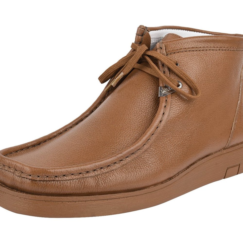 LibertyZeno CARAMEL Leather Desert Chukka Casual Boots